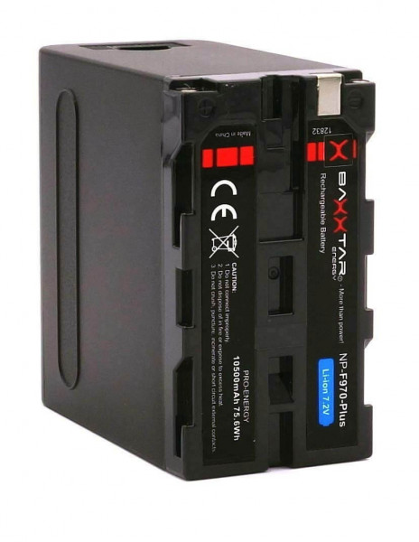 Baxxtar Ersatz für Akku Sony NP-F970 Plus Black Series