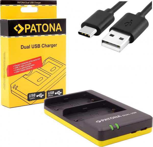Patona USB Dual Ladegerät für Canon LP-EL