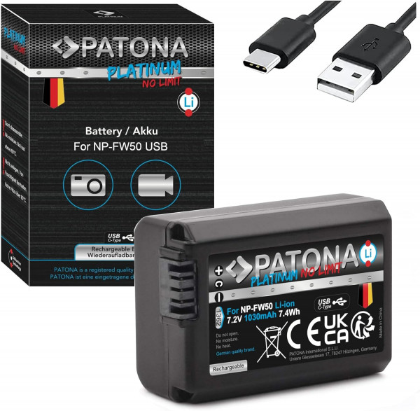 Patona Platinum NP-FW50 USB-C