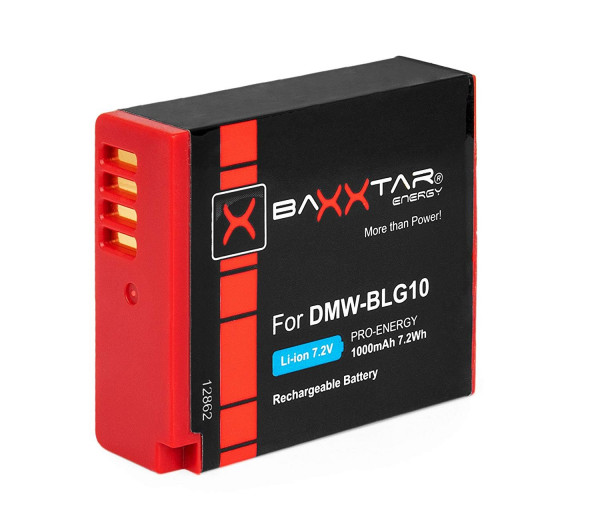 Baxxtar Ersatz für Akku Panasonic DMW-BLG10 / Leica Akku BP-DC 15